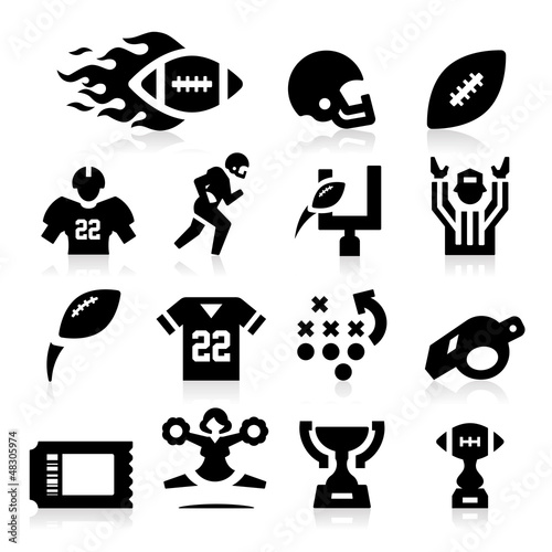 Vector: American Football Icons American Football Icons