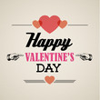Vector retro valentines card