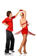 Latino dancers in action