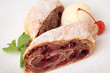 pieces of cherry strudel