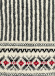wripped ornament on knitted scarf