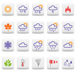 Vector: Weather and seasons. Vector icon set Weather and seasons. Vector icon set