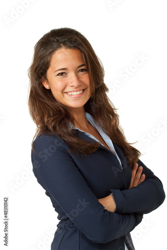 Photo: young woman, isolated on white background young woman, isolated on white background