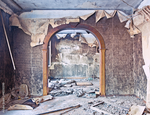 Photo: burned interior burned interior