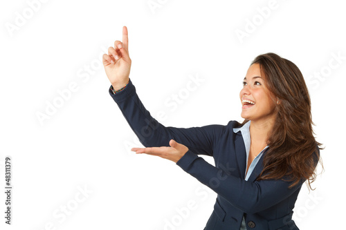 Photo: young woman, isolated on white background young woman, isolated on white background