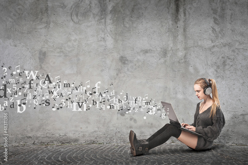Photo: woman writing woman writing