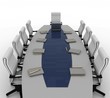 Conference Table with empty chairs for modern office