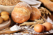 Homemade bread scene