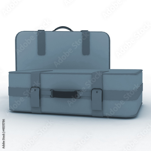 Illustration: Suitcases isolated on white background Suitcases isolated on white background