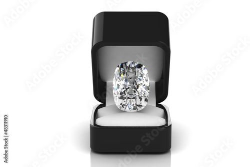Illustration: Diamond in a gift box Diamond in a gift box