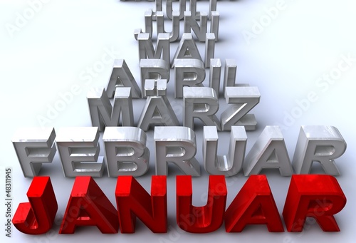 Illustration: januar - monatsstrahl januar - monatsstrahl