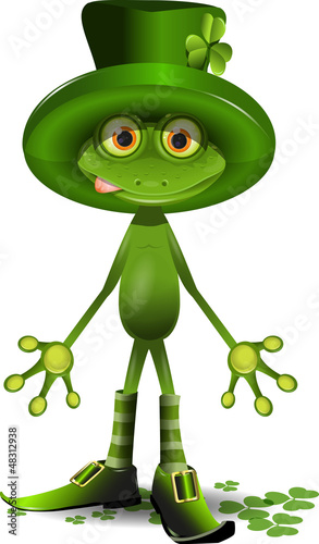 Vector: frog and the St. Patrick's Day frog and the St. Patrick's Day