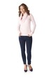 Happy woman in warm pullover full size