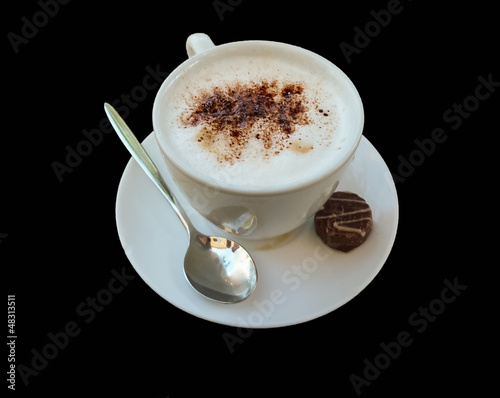Photo: Eine Tasse Cappuccino - A cup of cappuccino Eine Tasse Cappuccino - A cup of cappuccino