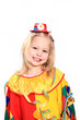 fröhliches Mädchen als Clown