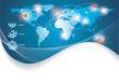 blue map of the world