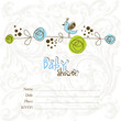 Baby shower invitation with copy space