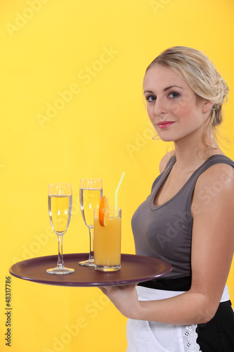 Photo: portrait of a waitress portrait of a waitress