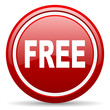 free red glossy icon on white background