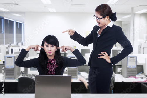 Photo: Bussinesswoman bully at office Bussinesswoman bully at office