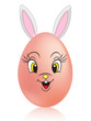 rosaner Osterei Hase