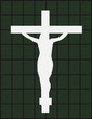 White Cross on The Color Wall of the Temple