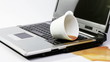 Video: Coffee spilled over working notebook Coffee spilled over working notebook