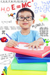 Nerd preschooler study science