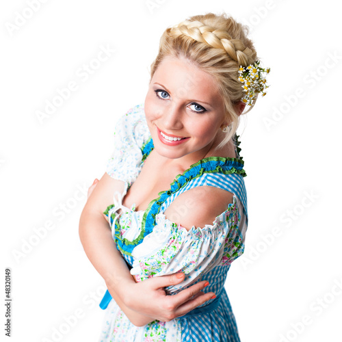 Photo: junge blonde Frau im Dirndl junge blonde Frau im Dirndl