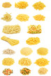 Photo: Heap of pasta isolated on white background Heap of pasta isolated on white background