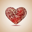 Vector: Big Red Floral Heart Big Red Floral Heart