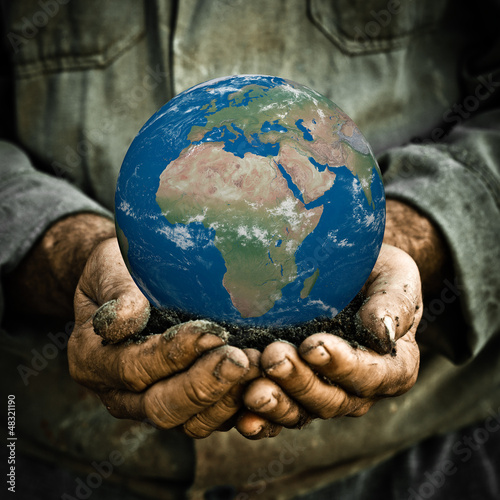 Photo: Earth in hand Earth in hand