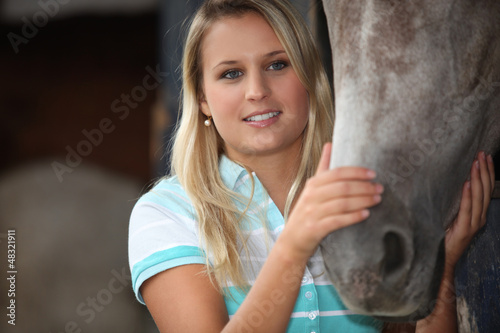 Photo: patting my horse patting my horse