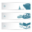 Transportation banner set - isolated