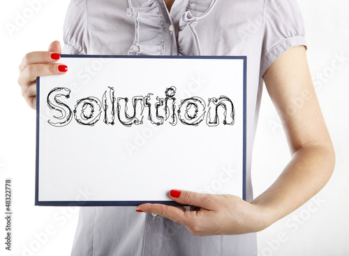 Photo: Solution business concept Solution business concept