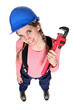 A female plumber