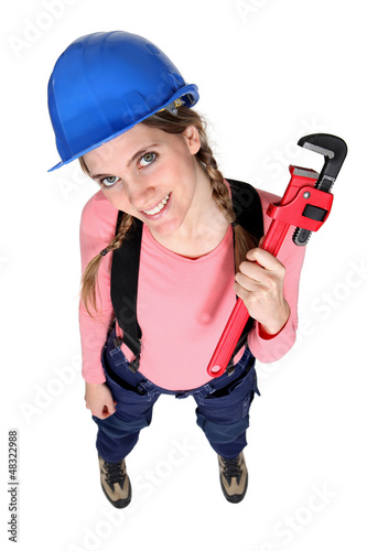 Photo: A female plumber A female plumber