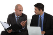 two business colleagues having a discussion