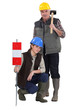 Two road workers