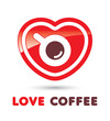 Vector: Love Coffee Sign Love Coffee Sign
