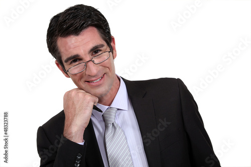 Photo: Excited businessman in glasses Excited businessman in glasses
