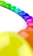 3D Regenbogen Halbkreis aus Farbtropfen 4