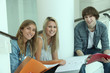 Teens doing homework