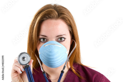 Photo: Woman Nurse Stethoscope Woman Nurse Stethoscope