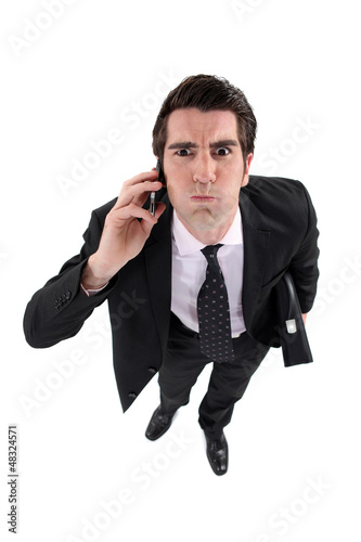 Photo: Businessman about to blow his top Businessman about to blow his top