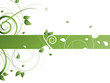 Floral frame with swirls and place for text
