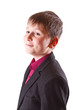 boy in a black jacket