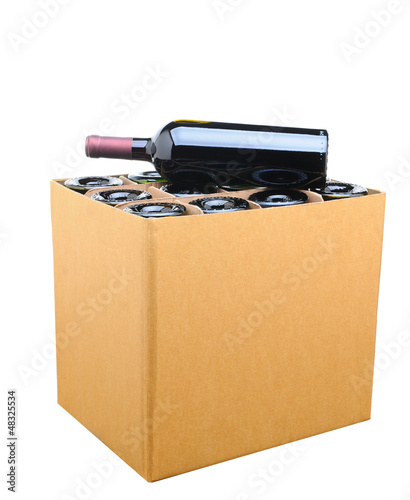 Photo: Case of Wine Isolated Case of Wine Isolated