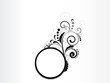 Vector: Floral frame with swirls and place for text Floral frame with swirls and place for text