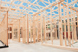 New home construction framing.